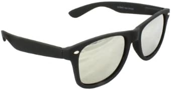 MLC Eyewear Wayfarer 222BMS Fashion Sunglasses Black Special Rubber Touch Finish with Mirror Reflected Lenses for Men and Women