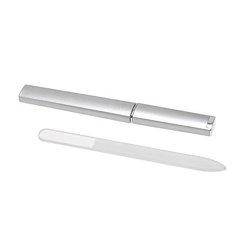 Anself - Lima de Uñas de Cristal Doble Lado para Manicura, Con Caja