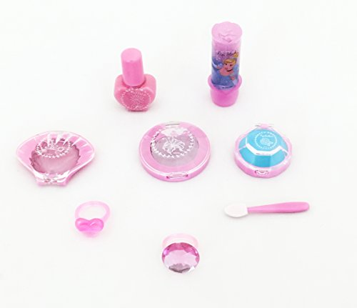 Disney Prinzessinnen Geschenk-Set (Make-Up und Nagellack auf Wasserbasis, Schmuck) in stylischer Beauty-Tasche für Mädchen - 2
