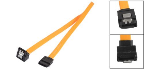 Orange rechtwinklig SATA Buchse auf Buchse PC-Signal HD Festplattenkabel 19.7 „ - 2