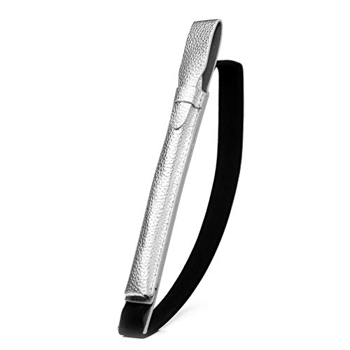 Preisvergleich Produktbild Mlorras Hülle für Apple Pencil, Einfarbiger Leder Stiftkasten Klappbares Brieftasche Schutzhülle Wallet Case Cover mit Integrierten Kartensteckplätzen Silber