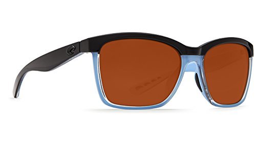 Preisvergleich Produktbild Neue Costa del Mar ANA97OCGLP Womens Black Frame Brown Objektiv Wrap Sonnenbrille