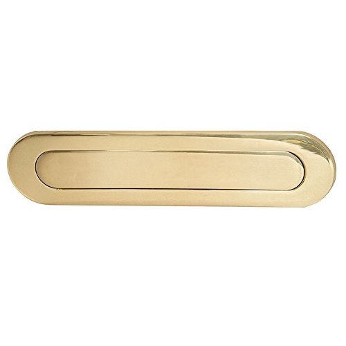 Preisvergleich Produktbild Briefkasten Postkasten Oval Schlitz in Messing poliert-außen-Post