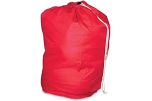 CarebyMail Healthcare X-Large Heavy Duty Laundry Bag with Drawstring | Commercial Style Laundry Bag | Washable and Reusable (Red)