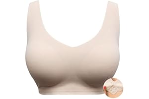 Sendyou ES16 Costuras Sostén con Bolsillos para Mujer Brasier Mama