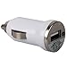 Price comparison product image Small White USB XYLO-Bullet In Car Charger Adaptor. Great For Mobile Phone, iPod, iPhone, MP3 Player, GPS, Sat Nav etc.