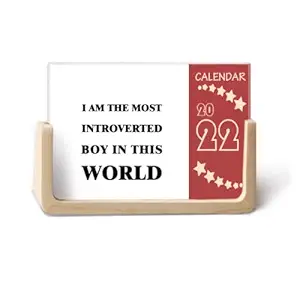 DIYthinker?I Am The Introverted Boy Art Deco Fashion 2022 Desk Calendar Planner 12 Month