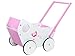 Produktbild Iso Trade Puppenwagen aus Holz Weiß Rosa Lauflernwagen Holzpuppenwagen Kinder #4583