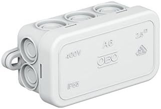 OBOBettermann Junction Box A6 80X43X34 mm Light grey (Pack of 10)