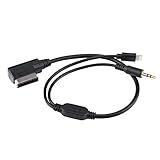 audi music interface adapter kabel für ipod/ iphone mit lightning 【Qualität】: Auxiliary Audiokabel unterstützt guten Sound Echo, mit neuesten und verbesserten Designs für Audi können Sie die Informationen für iPhone 5 5s 5c 6 & 6 plus Ausgangsstecker über Ihre AMI Systeme zu hören.