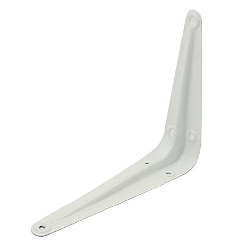 Preisvergleich Produktbild Hettich Schwerlastkonsole Regalhalterung Regalträger Winkel-Konsole 300x250mm Bodenträger Regal Regalhalter für Mikrowelle Schrank Kleiderschrank Kabinett Tragfähigkeit 60kg Weiß (6 Stück)