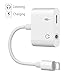 Price comparison product image Headphone 3.5mm Jack Adapter for iPhone 8 Adapter Stearo&Audio Aux Adapter 2 in1 Earphone Splitter Compatible for iPhone Xs/XS max 8/8 Plus 7/7 Plus Music Connector Cable Support All iOS -White