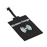 bobina 2.Qi inalámbricos universales receptor cargador almohadilla con cabeza USB micro.