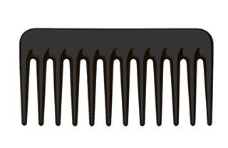 Afro/Rake Styling Comb Polyproplene Small Black 102mm