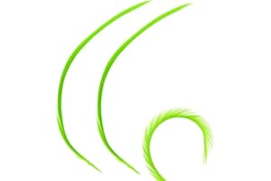 GREGORY CRAFTS & GIFTS Lime Green Biot Feathers x 3 - Millinery hat, fascinator, wedding decoration - long feathers