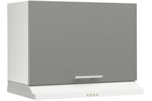 JD Greta 600mm Kitchen Wall Cooker Hood Cabinet with Door – Wall Cooker Hood Unit – Grey Matt – Modern Storage Cupboard