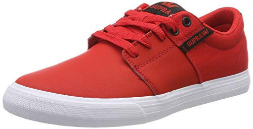 Supra Stacks II Vulc, Scarpe da Skateboard Unisex - Adulto, Rosso (Risk Red/Black-White-M 693), 38 EU