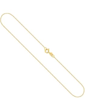 Goldkette, Venezianerkette aus Gelbgold 585 / 14 Karat, Breite 0.9 mm, mit Federring, die Länge ist frei wählbar...