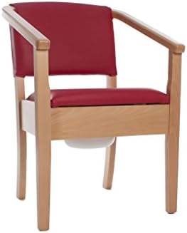 Home Chairs Direct Commode in red waterproof Fabric (22.5" SEAT HEIGHT RED)
