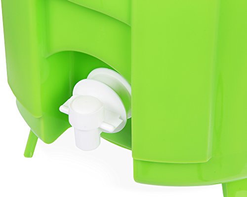 Ondis24 Thermobehälter für Glühwein Transport- oder Tischbehälter mit Auslaufhahn isoliert heiß & kalt Thermobox (8 Liter, Grün) - 7