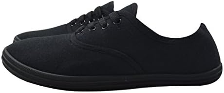 LLB Brand New Ladies Womens Plimsoles Lace up Flat Pumps Girls Trainers Shoes Plimsolls Canvas Sneakers Fashion Size UK 3-8 (UK3/EUR36/22.5CM)