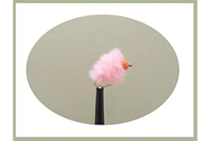 TROUTFLIES UK EGG AND BLOB FLIES Eggstacy Blob Flies, 6 Pack Peach Orange Bead, SIze 10, Hothead Eggstacy Fly