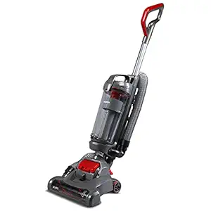 AGARO Royal Upright Vacuum Cleaner, Swivel Steering, 2L Bagless Bin, Light Weight, Pet Hair, Home, Office Use, Grey and Red, Medium (33606)