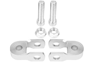 AKOZON Motorcycle Shock Absorbers 2pcs Universal Motorcycle Rear Shock Absorber Riser Height Extension Silver(With Screw) pit bike shock extender motorcycle shock absorber rear shock extension