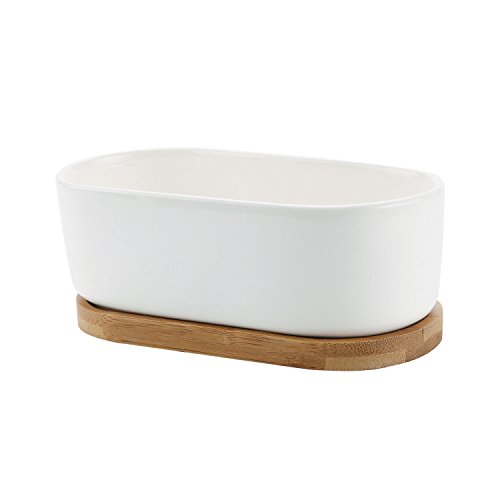 T4U Moderne Ovale Design keramik Pflanzt?pfe Blument?pfe Blumenbeh?lter Sukkulente Kaktus Blumentopf Wei?e - 3