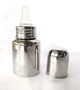 Babies and Kids Feeding Bottle Stainless Steel 150ml 304 Food Grade Steel, Milk Feeding, Water Feeding Bottles (Pack of 1)