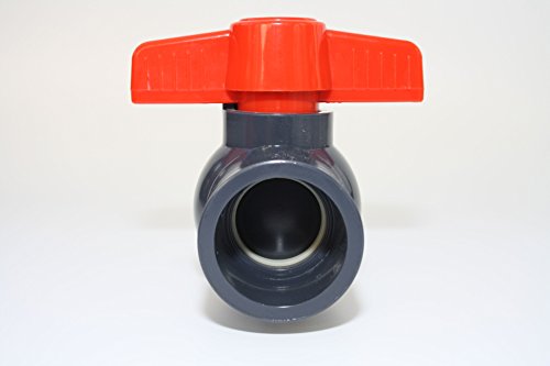 Kugelhahn 50mm mit 2 x Klebemuffe 1 1/2″ aus PVC – U 10 bar DIN 8063 - 4