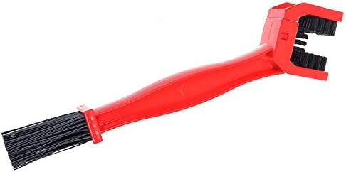 Swatowot Motorcycle Bike Chain Maintenance Bike Bicycle Chain Washer Cleaner Cleaning Brush (1Piece (Red))