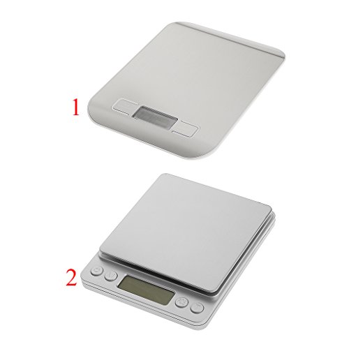 MagiDeal Mini 5kg Digital Küchenwaage Edelstahl Grammwaage Feinwaage Koch Werkzeug - 5