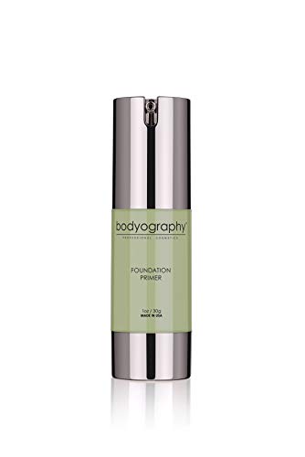 BODYOGRAPHY - Foundation Primer (Green): Flawless Anti-Aging Salon Makeup Primer w/Vitamin E, A, Jojoba, Grapeseed Oil | Control Shine | Gluten-Free, Cruelty-Free, 1 oz.
