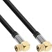 Produktbild InLine 69105 G 5 m Kabel f schwarz oder grau – Koaxial Kabel, Koaxial (F, F, Gold, Kurve, Kurve, 5 m)