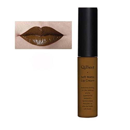 Ularma Lipgloss Soft Matte Flüssiger Lang anhaltender Wasserdicht Lippenstift, Braun/29