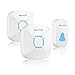 Produktbild BESTSUGER Smart DoorBell, Wireless Waterproof Doorbell, 1 Transmitter Buttons und 2 Receiver selbstangetrieben mit Level 4 verstellbaren 36 Ringtöne für Zuhause