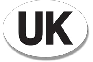 RUBIGO 1 o 2 pegatinas de Reino Unido para coche de Europa, Reino Unido, calcomanías de vinilo para coche, tamaño reglamentario, resistente a la intemperie (1)