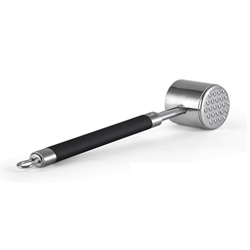 MojiDecor Fleischklopfer Edelstahl Fleischhammer Schnitzelklopfer Steakhammer Meat Tenderizer Küche Werkzeug, 18/10 Edelstahl mit ergonomischer Anti-Rutsch Griff - 2