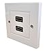 Produktbild SODIAL HDMI Twin Doppelseitige Panel Plate Wand Stecker Dose 2 Port - Für Integrierte Kabel