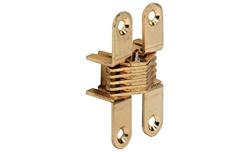 Preisvergleich Produktbild GedoTec® Möbelscharnier 12 x 39 mm Messingscharnier Türscharnier Scharnier 180° / Einlassscharnier für unsichtbaren Anschlag / Stahl vermessingt / Markenqualität für Ihren Wohnbereich