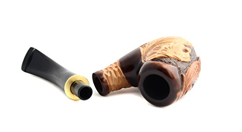 Handgemacht rauchpfeife aus birnbaum Tabak Pfeife Pipe Tabakpfeife „Löwe IV“ + Beutel - 4
