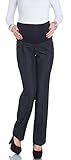 Happy Mama Women's Maternity Smart Tailored Work Office Over-bump Trousers. 246p