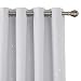Produktbild Deconovo Sterne Vorhang Blickdicht Gardinen Ösen 240x140 cm Weiß Grau 2er Set