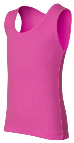 Girls 1x1 Rib Tank Top, Color: Berry, Size: Medium (US)