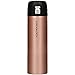 Produktbild LOCK & LOCK Edelstahl Trinkflasche - NEW FEATHER LIGHT VACUUM BOTTLE - Einhand Thermobecher to go - Vakuum Isolierflasche für Kaffee, Tee u.a. 500ml Gold-Pink