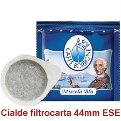 spécification 100 Capsules café Borbone mélange bleu ese 44 mm