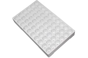 Millstore Seminiere Vassoi in Polistirolo Bianco per la Semina delle Piante da Orto e Fiori (60 Fori)