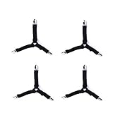 Die Bettlaken-Clips sind aus strapazierfähigen Chrom-Metall-Clips und stabilen elastischen Kordeln, die Ihre Bettwäsche fest halten.