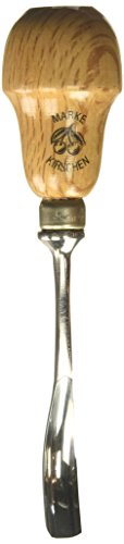 Kirschen Kerbschnitzbeitel mit Birnenheft Stich 10, gekröpft & tiefer Höhlung - 10mm